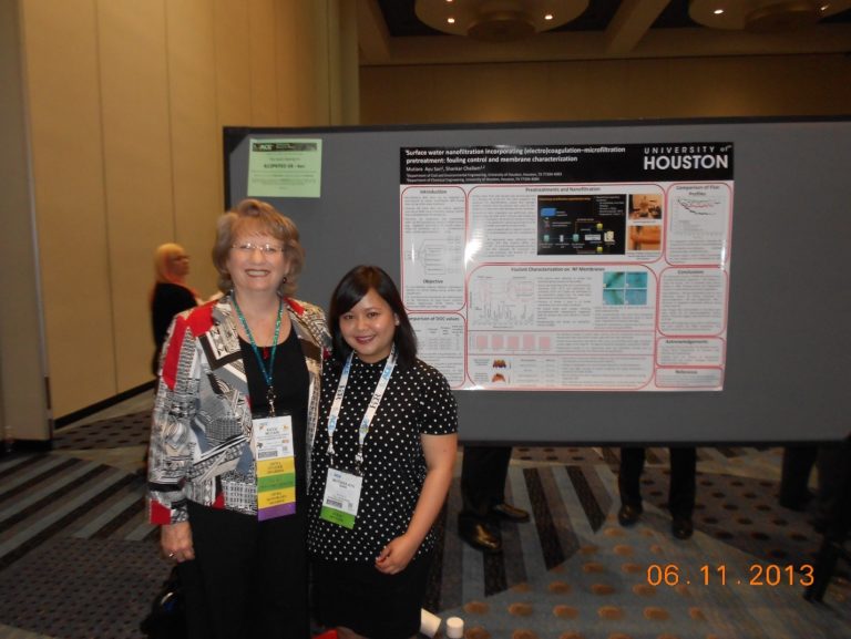 Mutiara Ayu Sari, 1st prize in Southeast Texas section – American Water Works Association, Student Paper Presentations, Houston, TX, February 2015